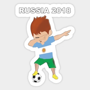 dabbing  argentina boy Sticker